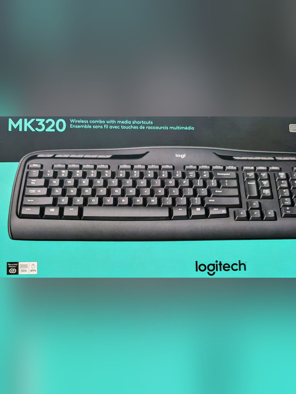 Logitech MK320 Wireless Keyboard and Mouse Combo - Black - NEW IN SEALED BOX